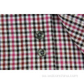 Color de contraste Color Slim Fit Red Checked Men Camisa